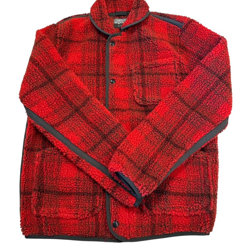 J. Crew Nordic Sherpa Fleece Jacket Red